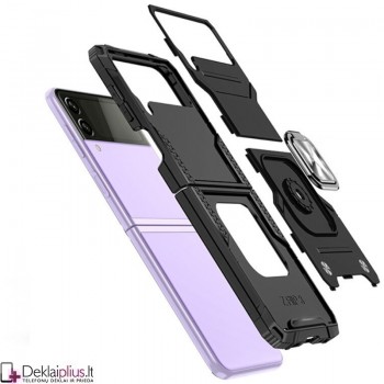 Wozinsky smūgiams atsparus dėklas su žiedu (telefonams Samsung Z Flip 3)   